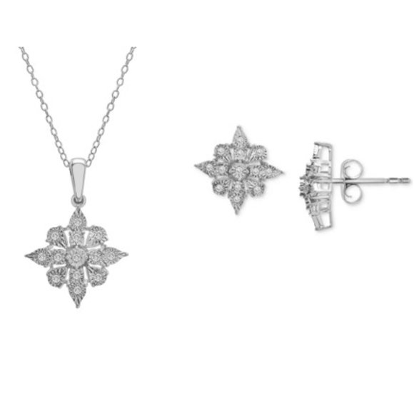 Sterling Silver Macy's Diamond Pendant Macy's Diamond